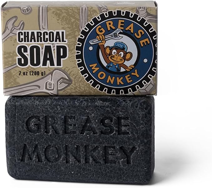 grease monkey Bali Soap Grease Monkey - Natural Soap for Men, Dad, Husband - Special Father's Day Gift - Activated Charcoal Scrub for Mechanic - Cleans Dirty, Greasy Hands - Pack of 1, 7oz Bar - Image 2